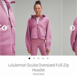 67 lululemon athletica Velvet Dust Scuba Oversized Full-Zip Hoodie XS/S